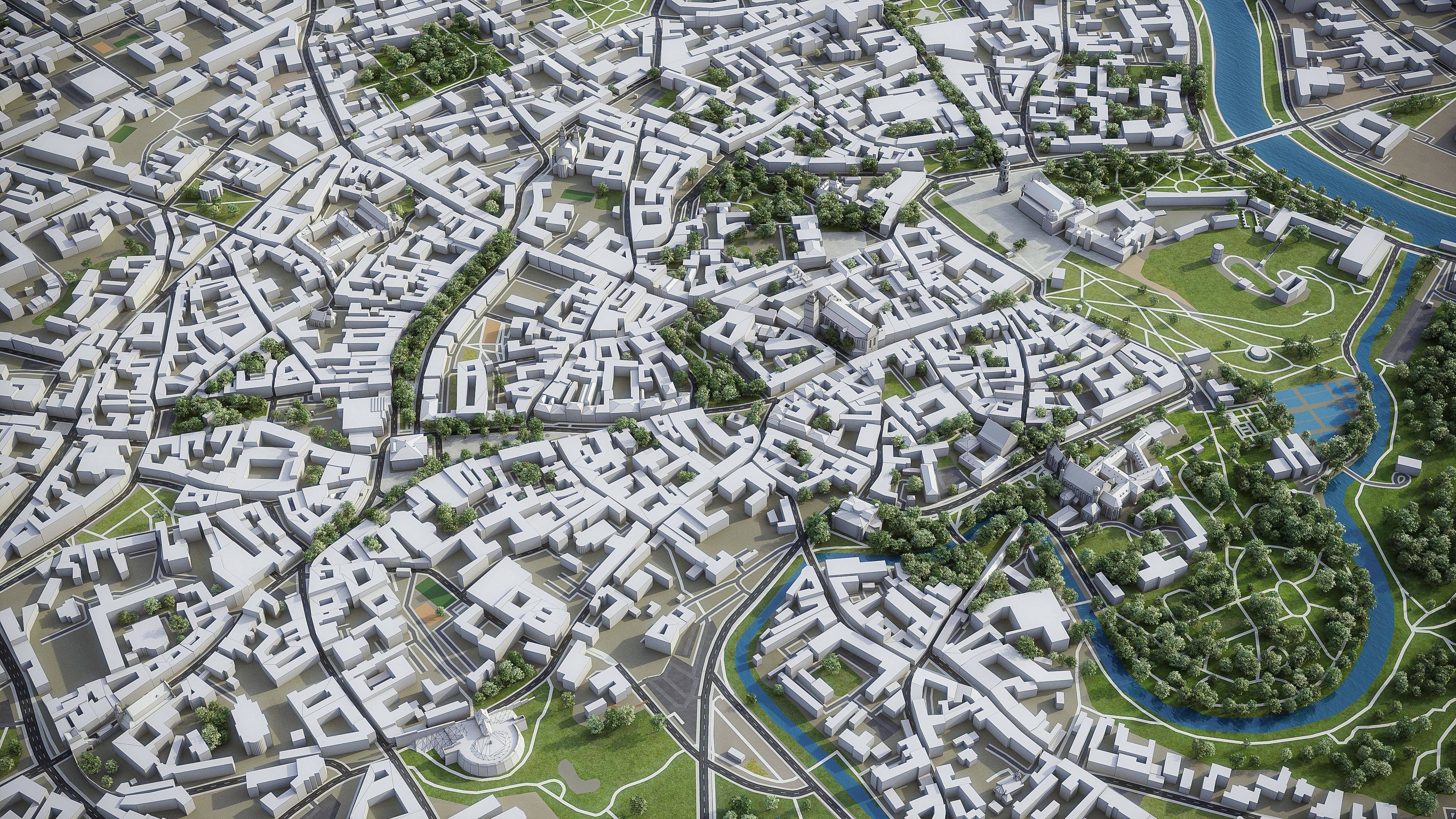 Vilnius - 3D City Model Low-poly 3D model_11