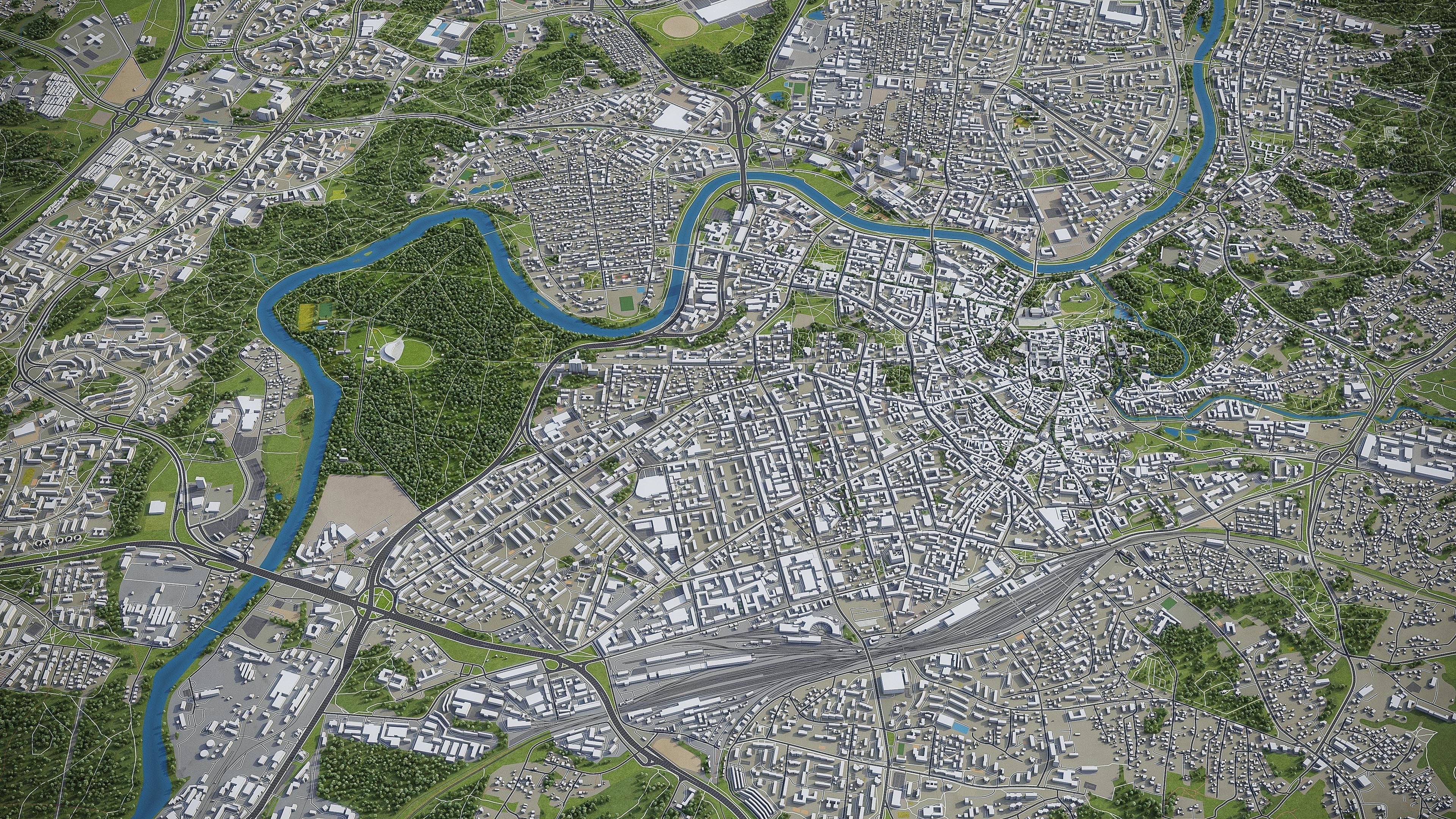 Vilnius - 3D City Model Low-poly 3D model_16
