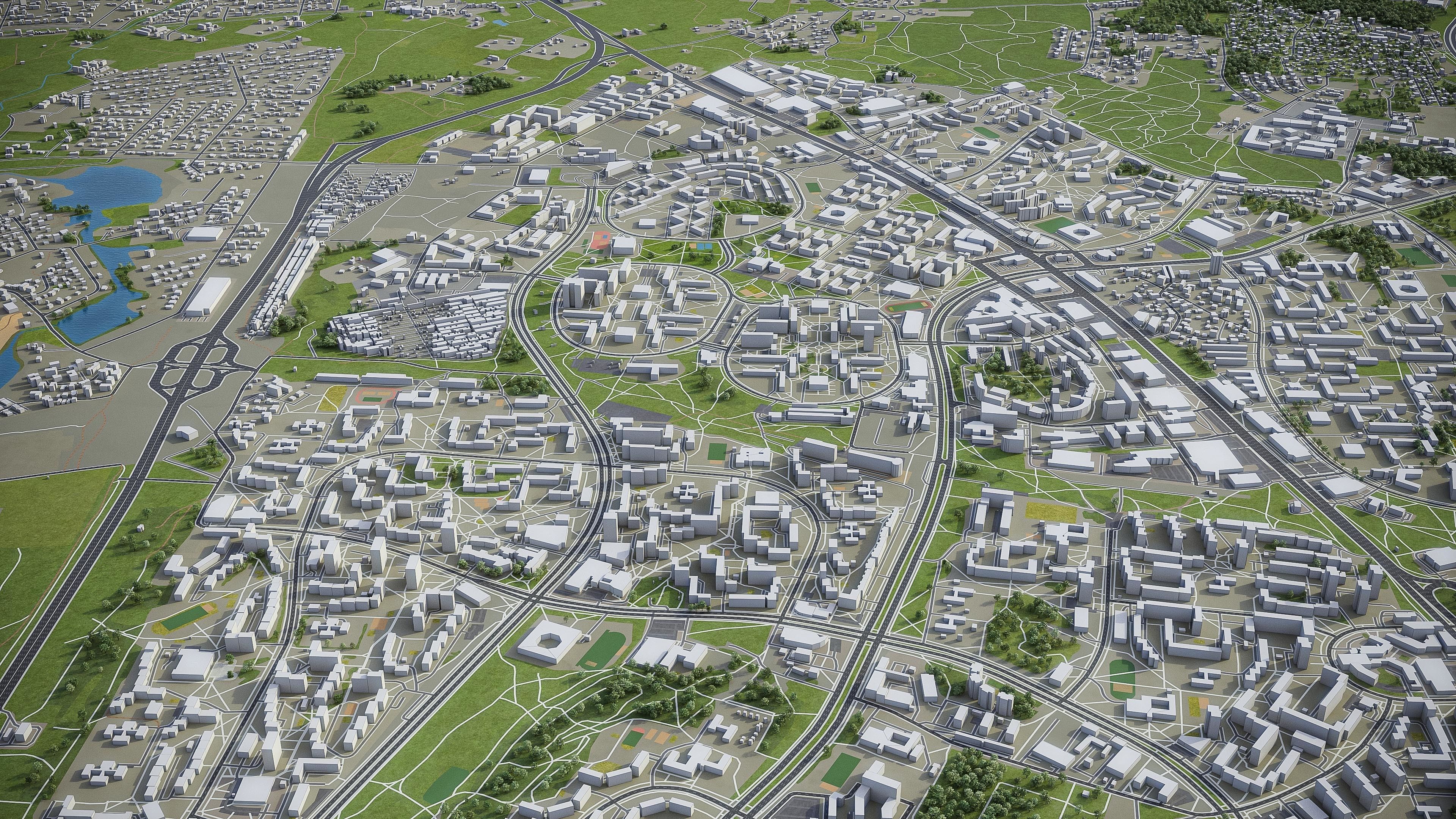 Vilnius - 3D City Model Low-poly 3D model_9