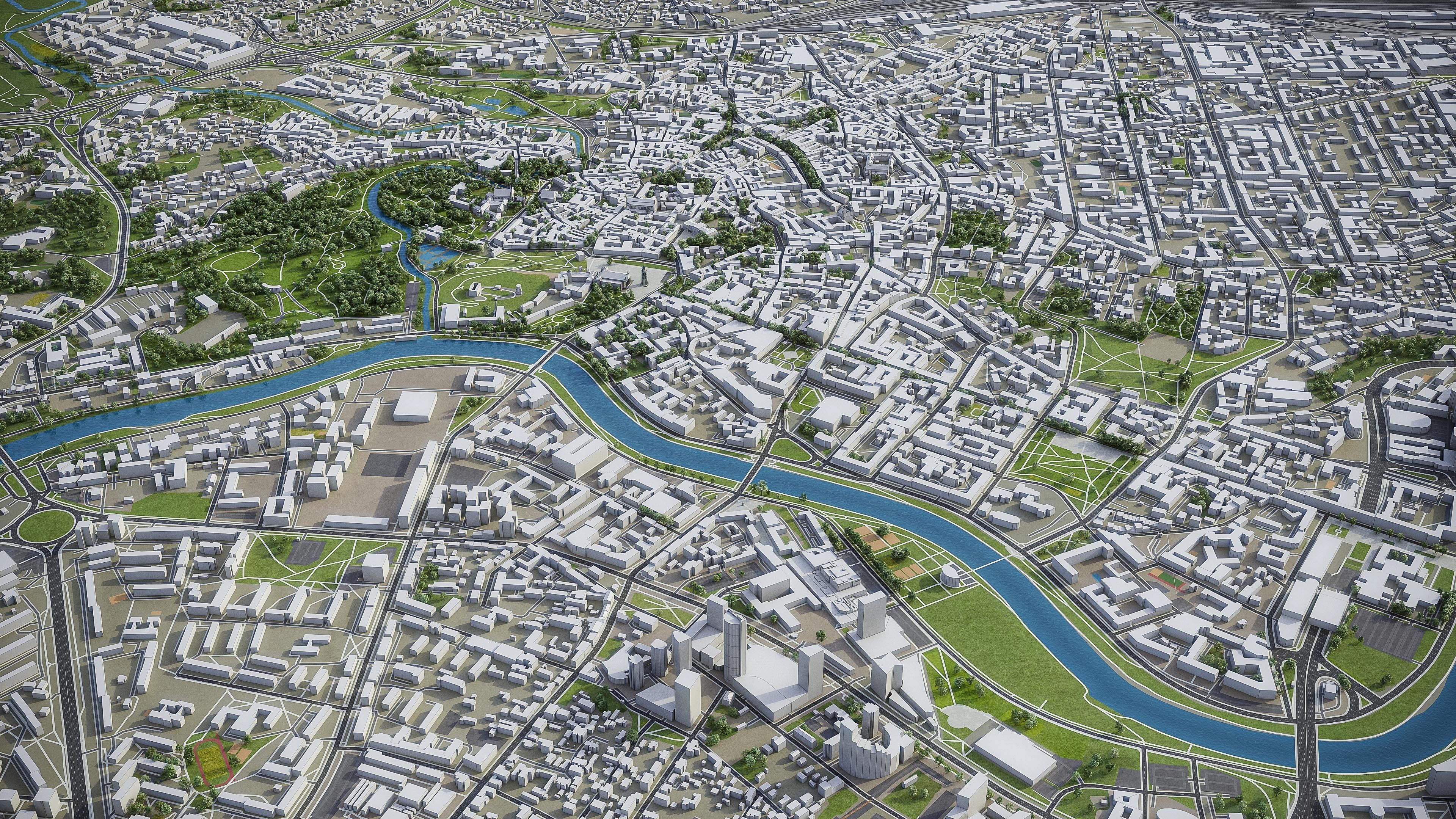 Vilnius - 3D City Model Low-poly 3D model_15