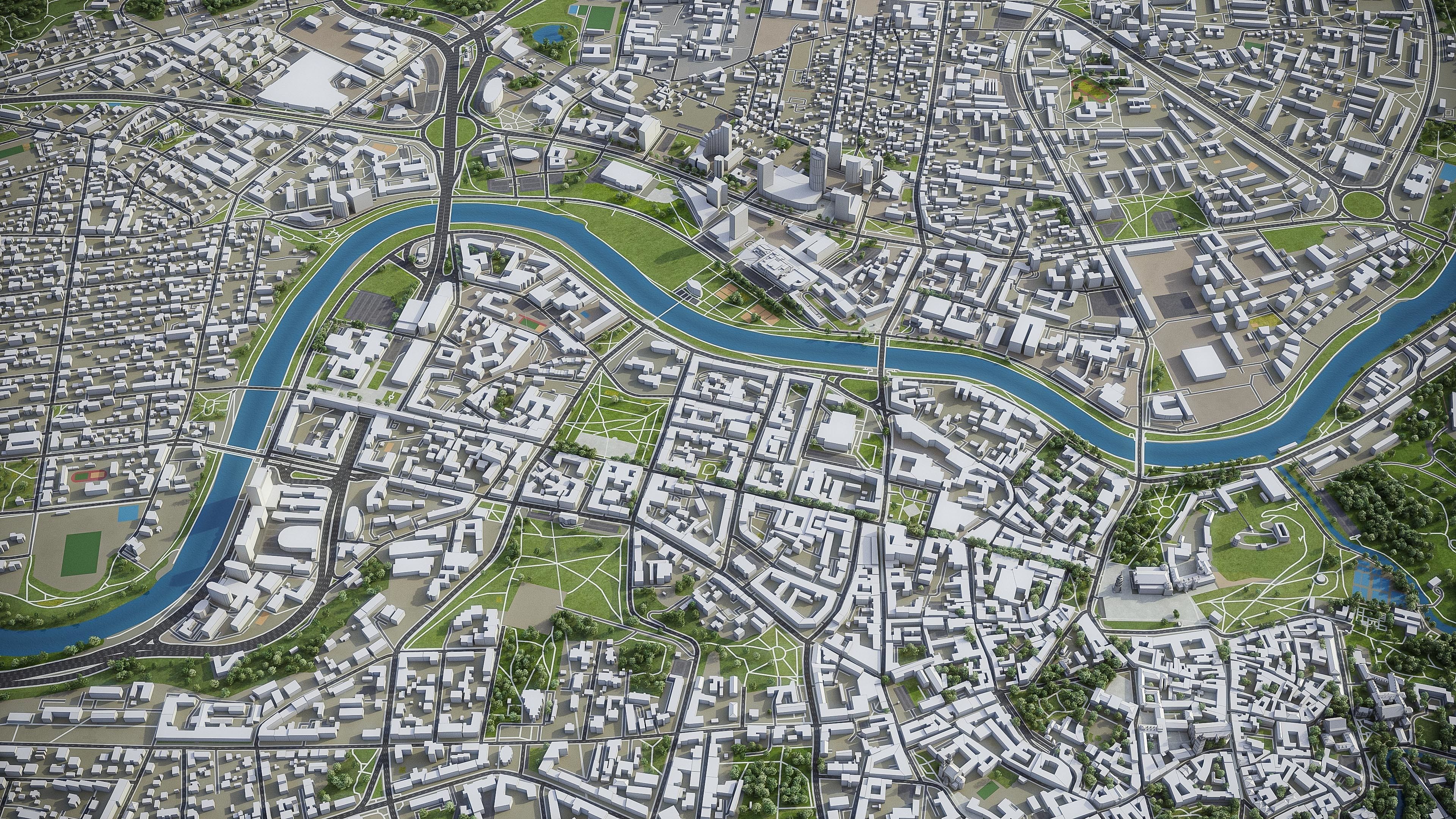 Vilnius - 3D City Model Low-poly 3D model_19