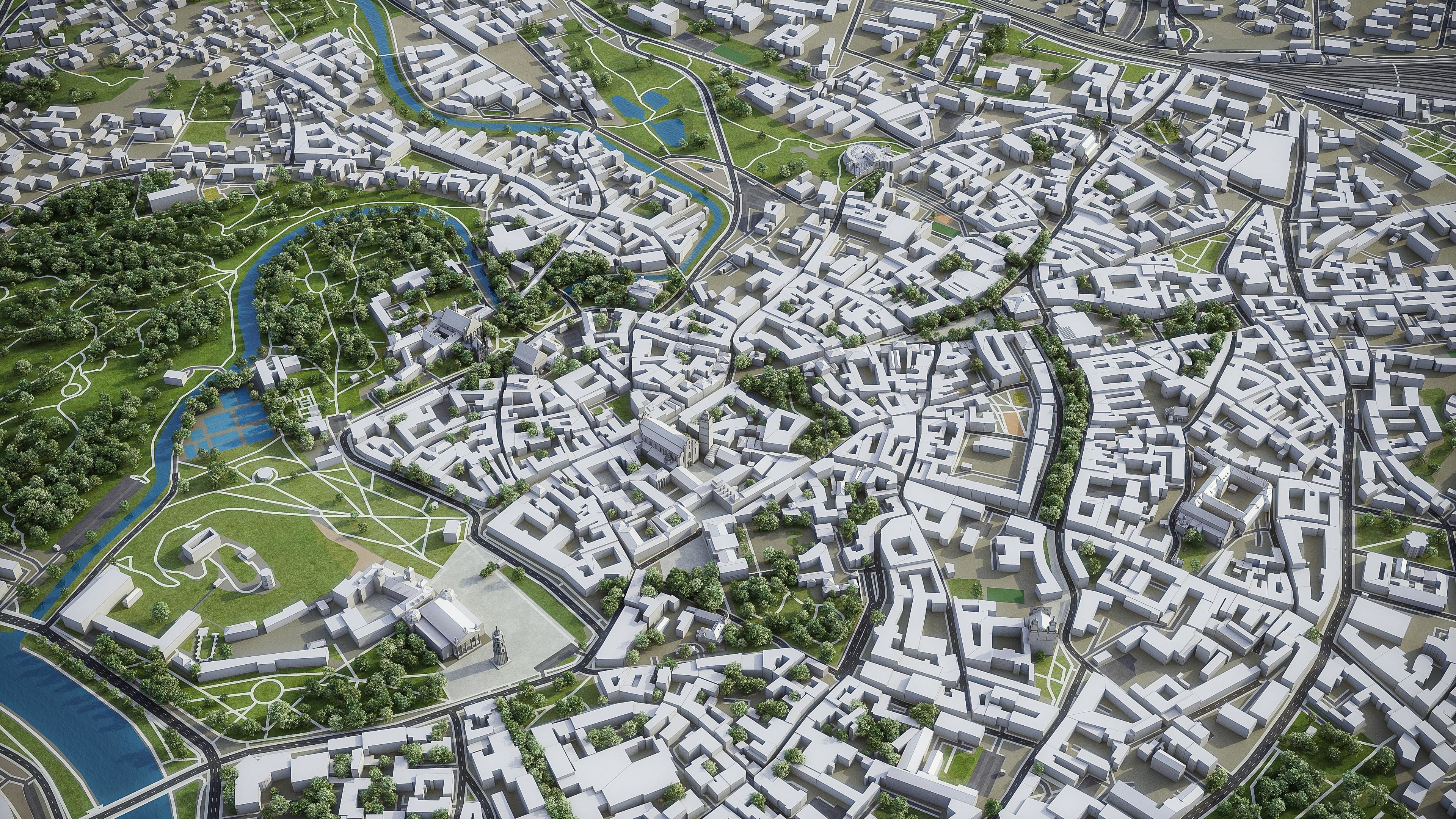 Vilnius - 3D City Model Low-poly 3D model_18
