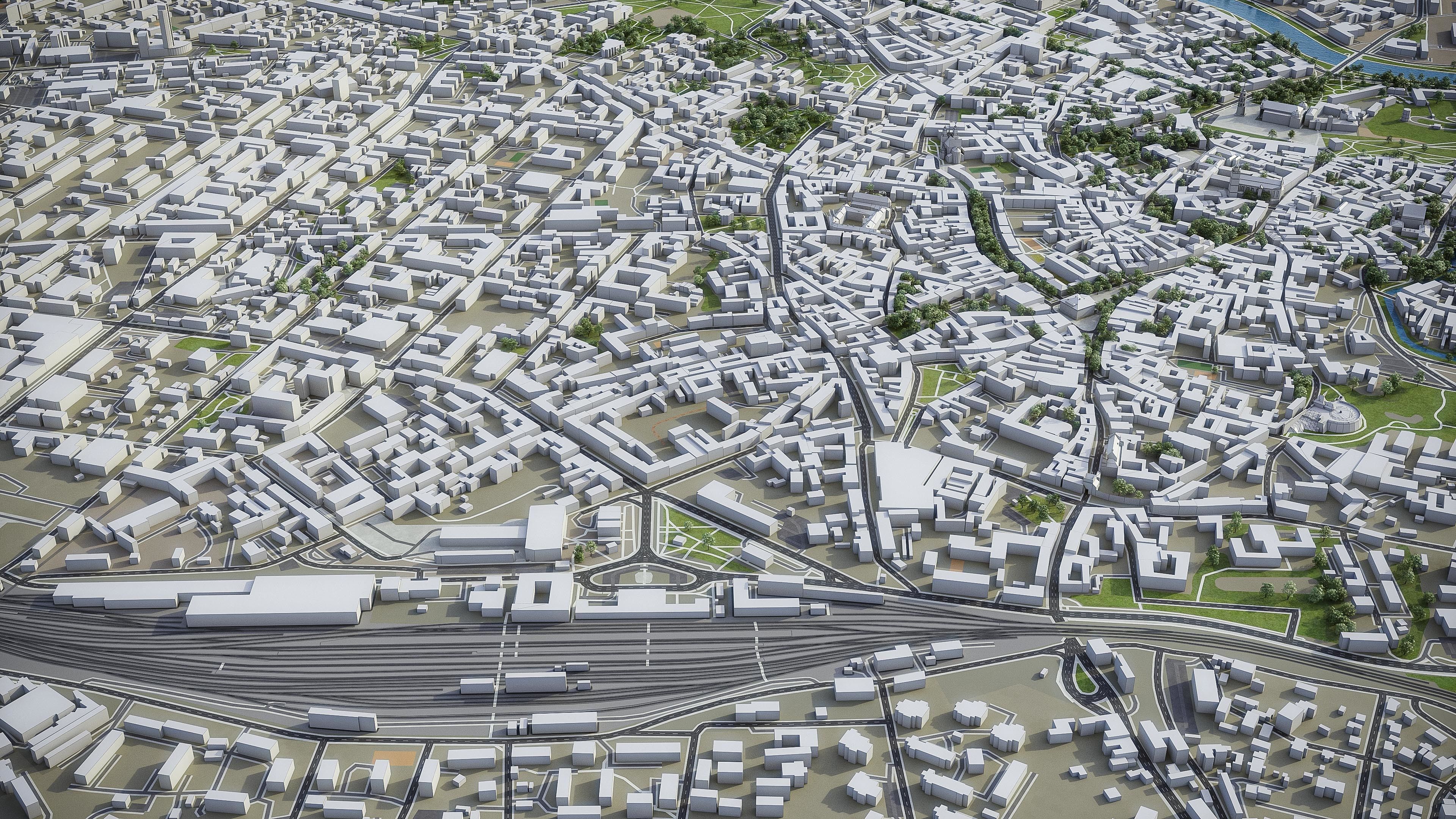 Vilnius - 3D City Model Low-poly 3D model_6