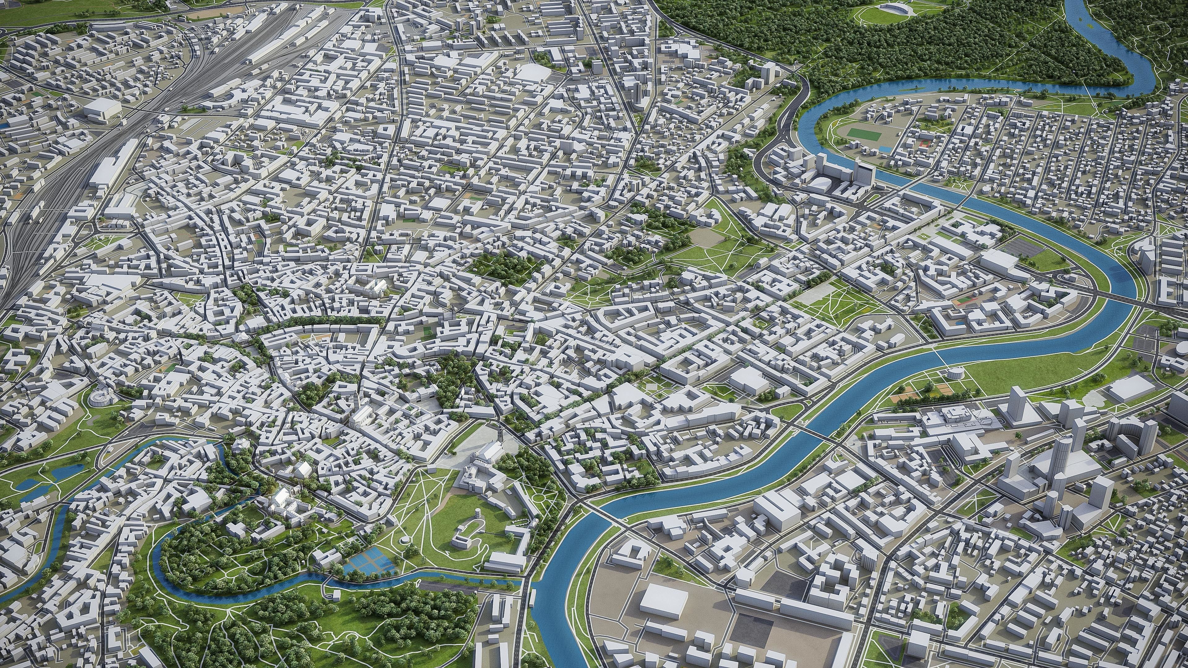 Vilnius - 3D City Model Low-poly 3D model_10