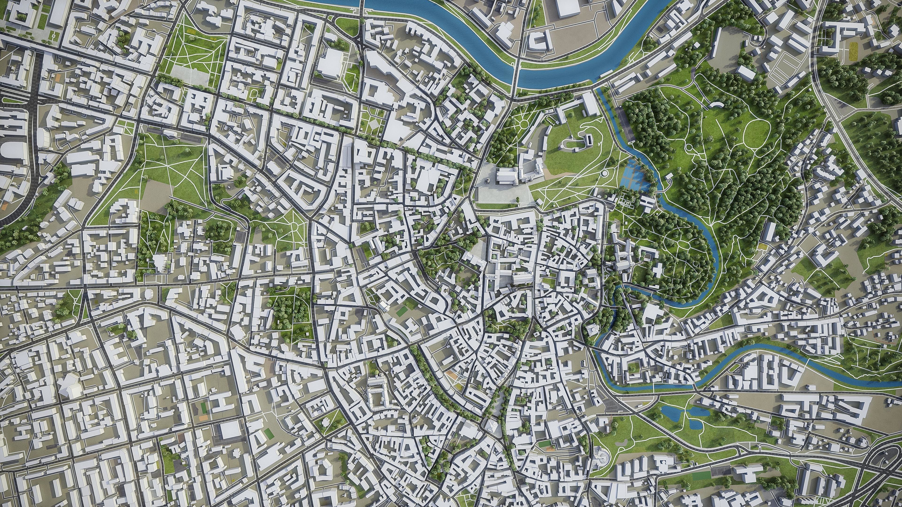 Vilnius - 3D City Model Low-poly 3D model_14