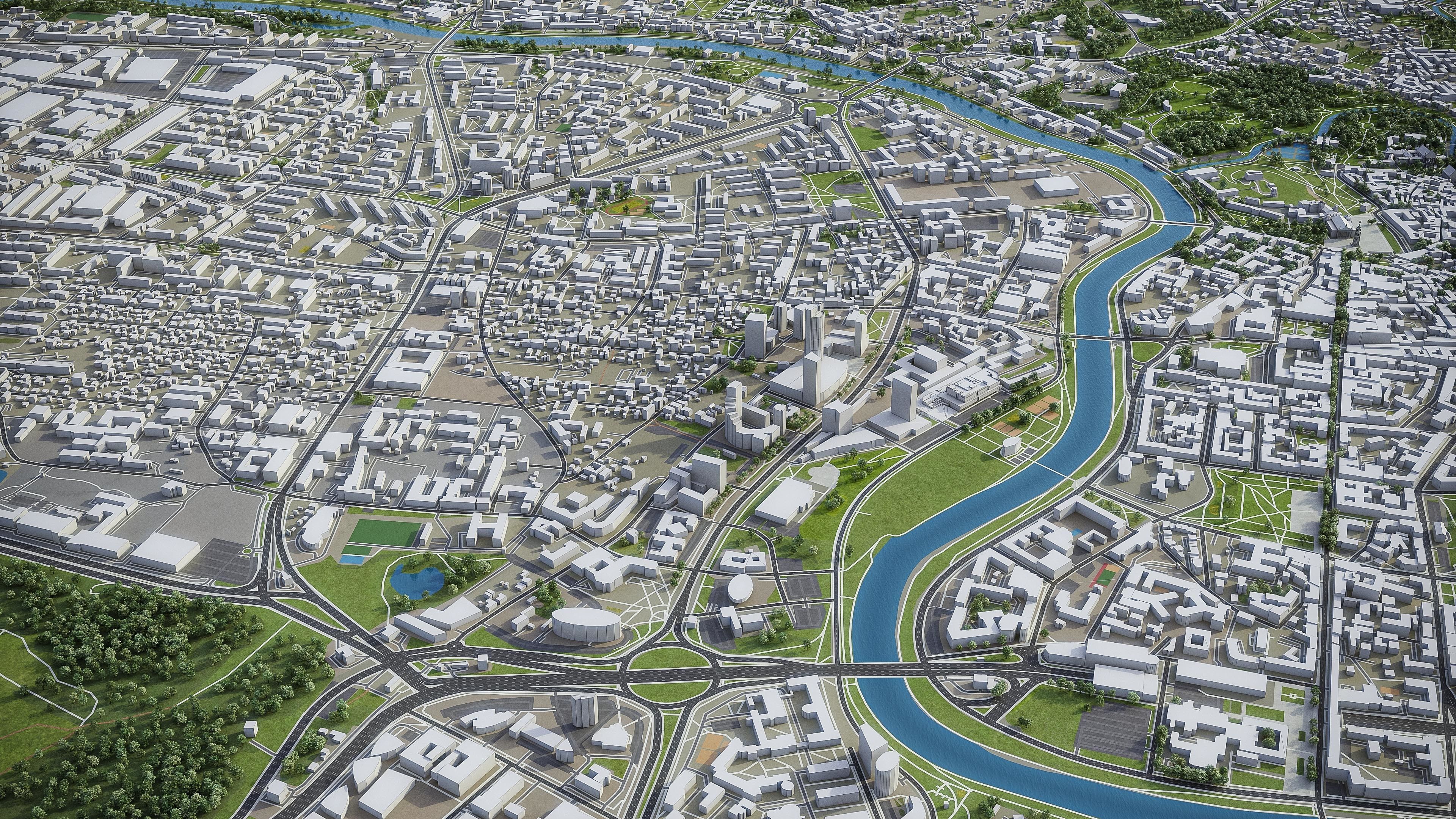 Vilnius - 3D City Model Low-poly 3D model_20