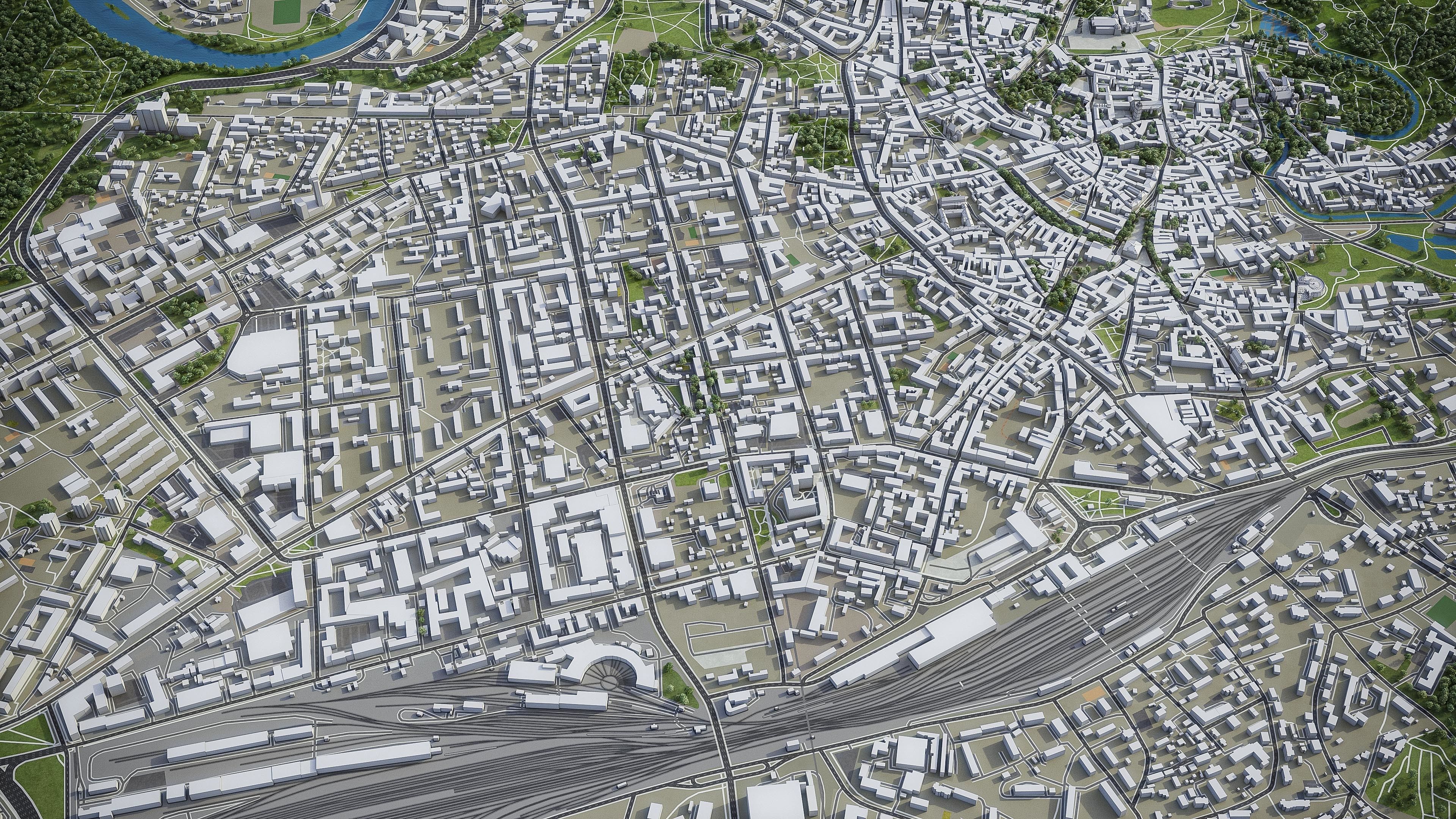 Vilnius - 3D City Model Low-poly 3D model_8
