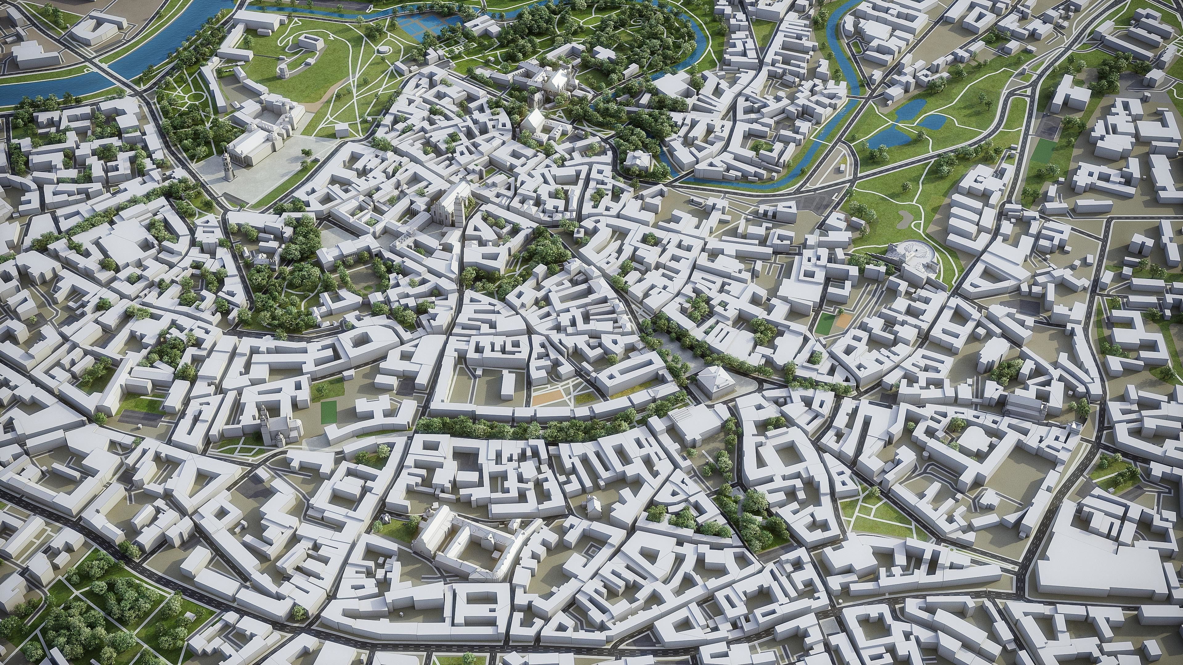 Vilnius - 3D City Model Low-poly 3D model_5