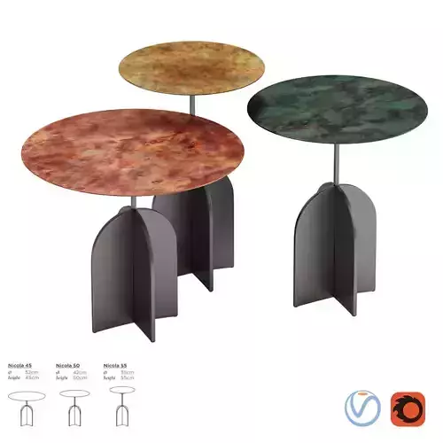 De Castelli Nicola Side Table Low-poly 3D model