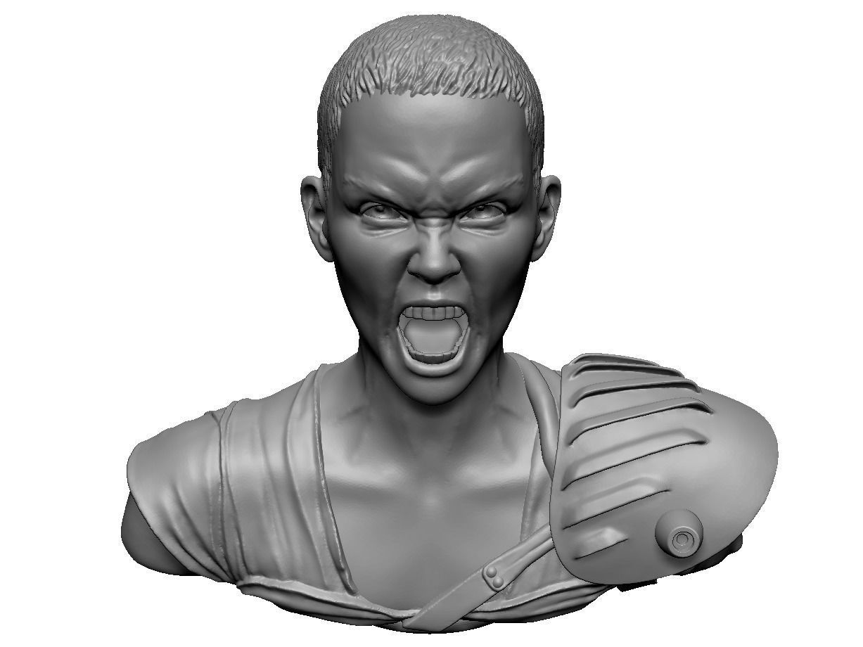 Charlize Theron Furiosa from Mad Max Fury Road 3D print model_3