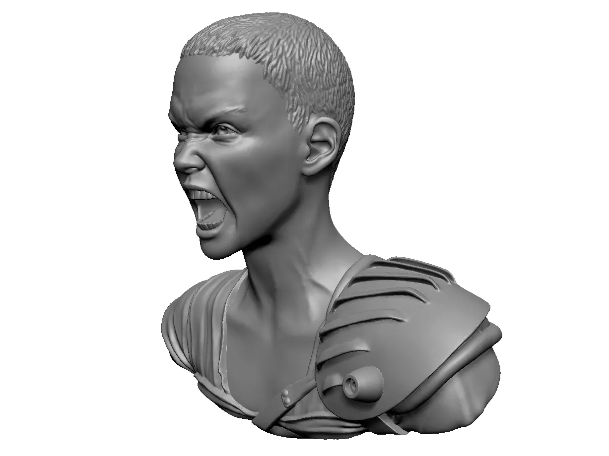 Charlize Theron Furiosa from Mad Max Fury Road 3D print model_0