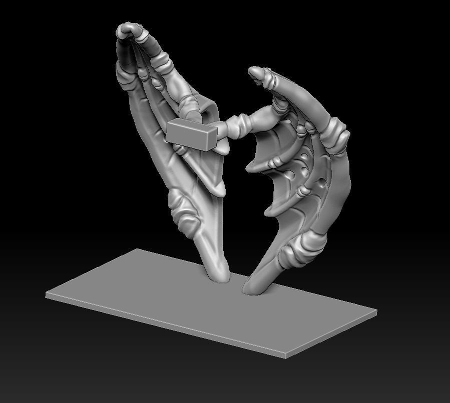 Gargoyle 3d print plastic statue of demon 3D print model_16