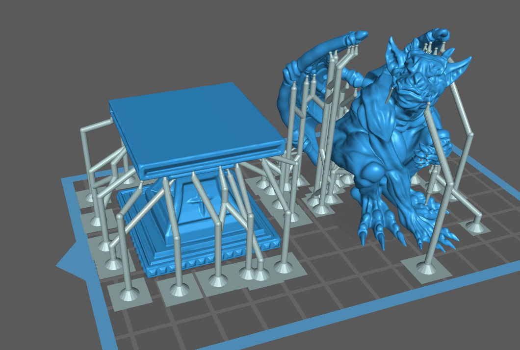 Gargoyle 3d print plastic statue of demon 3D print model_4