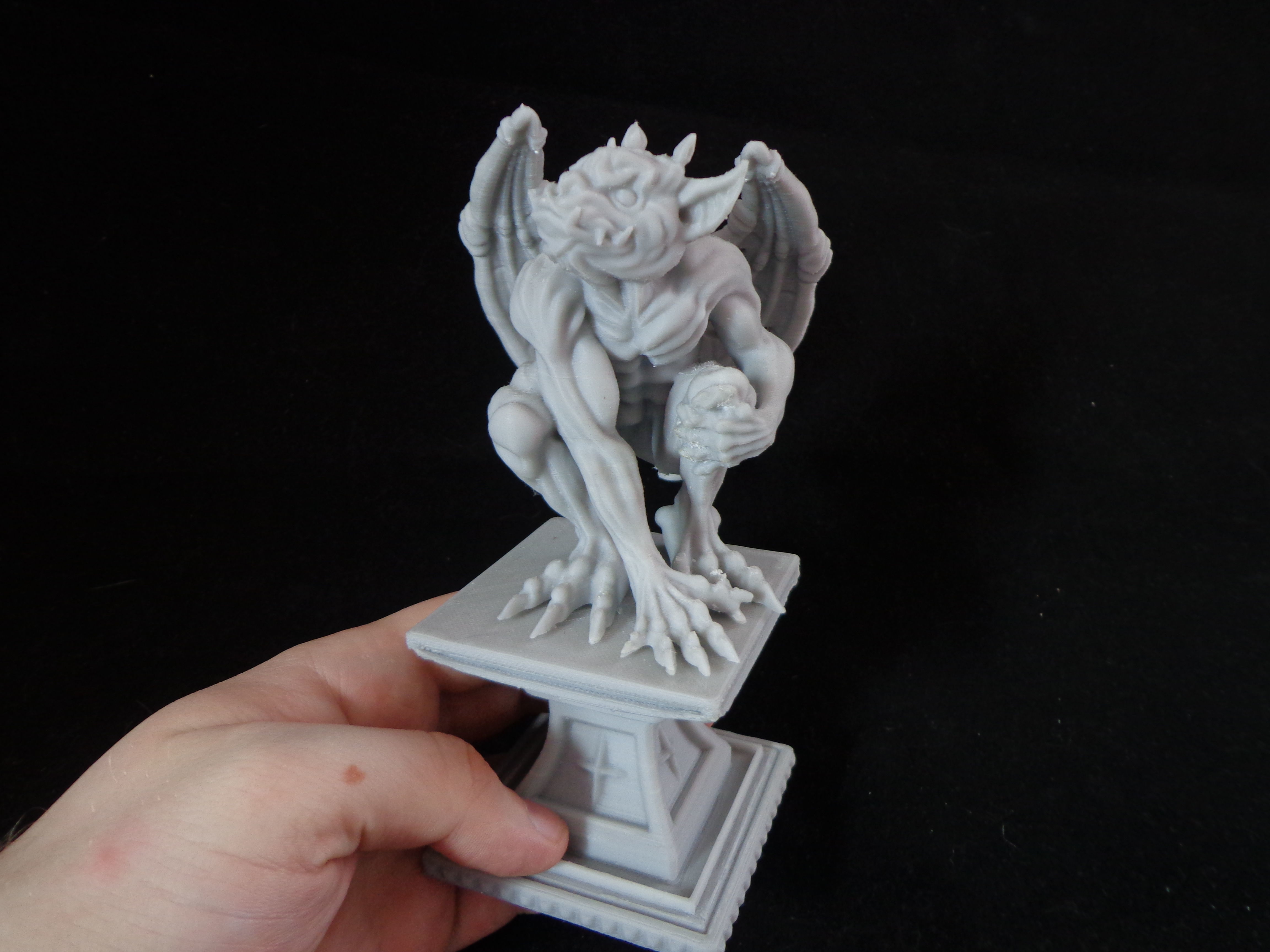 Gargoyle 3d print plastic statue of demon 3D print model_5