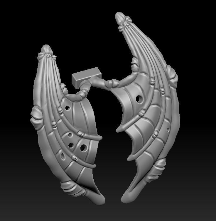 Gargoyle 3d print plastic statue of demon 3D print model_15