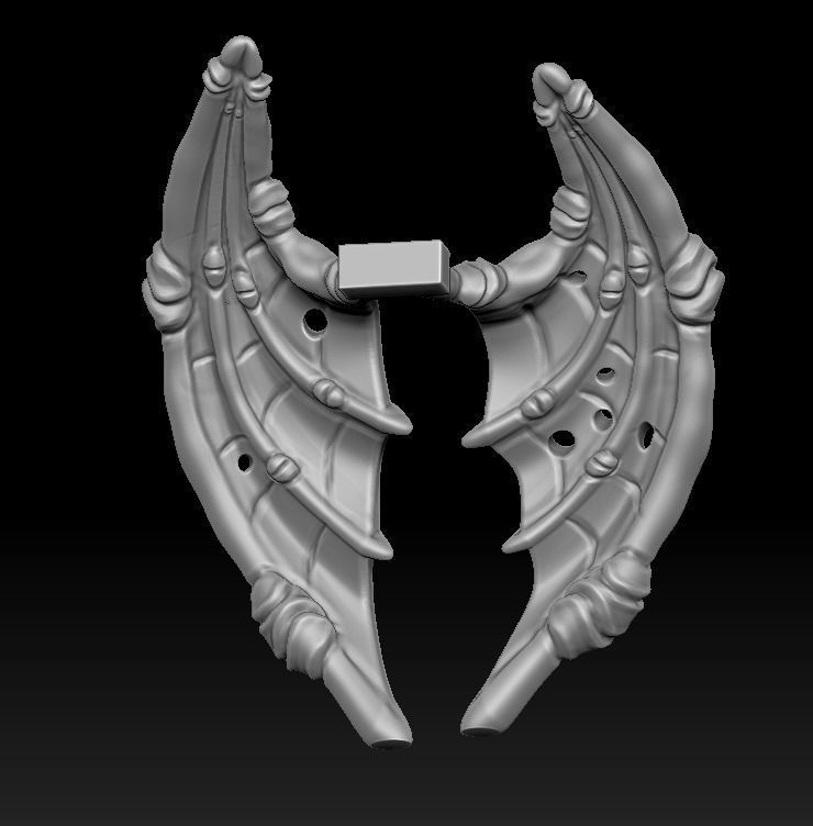 Gargoyle 3d print plastic statue of demon 3D print model_14