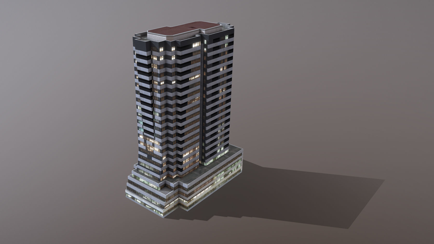 Building Erevan Avnik Low-poly 3D model_3