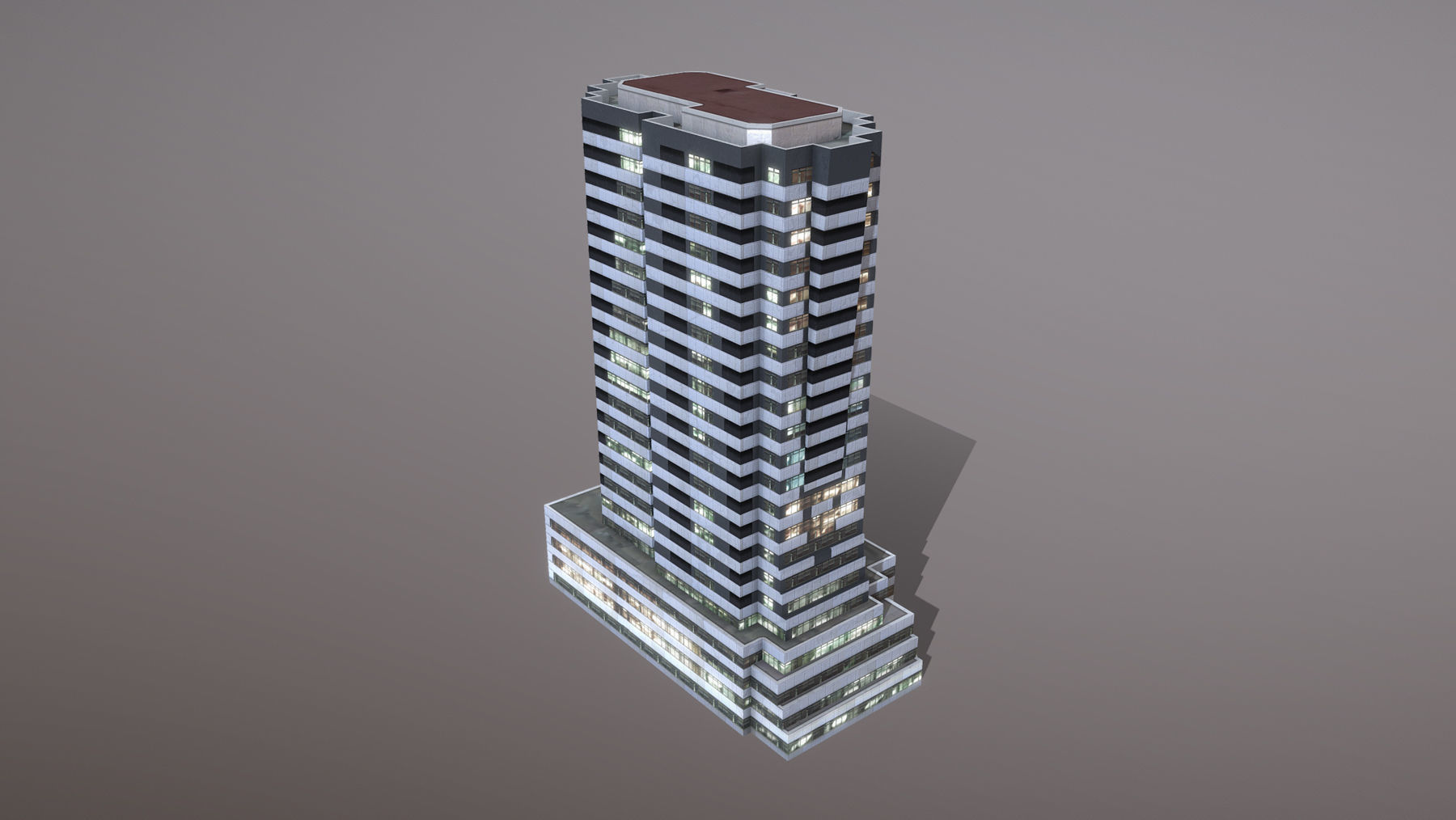 Building Erevan Avnik Low-poly 3D model_6