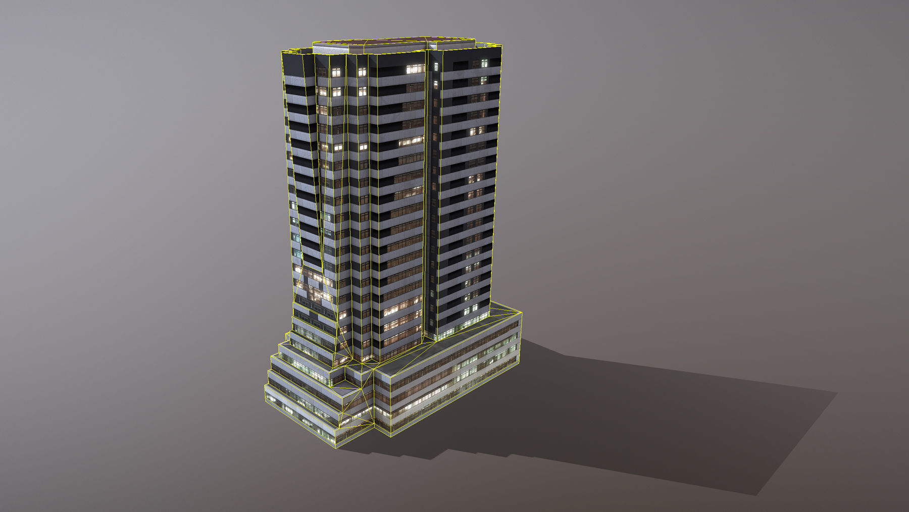 Building Erevan Avnik Low-poly 3D model_8