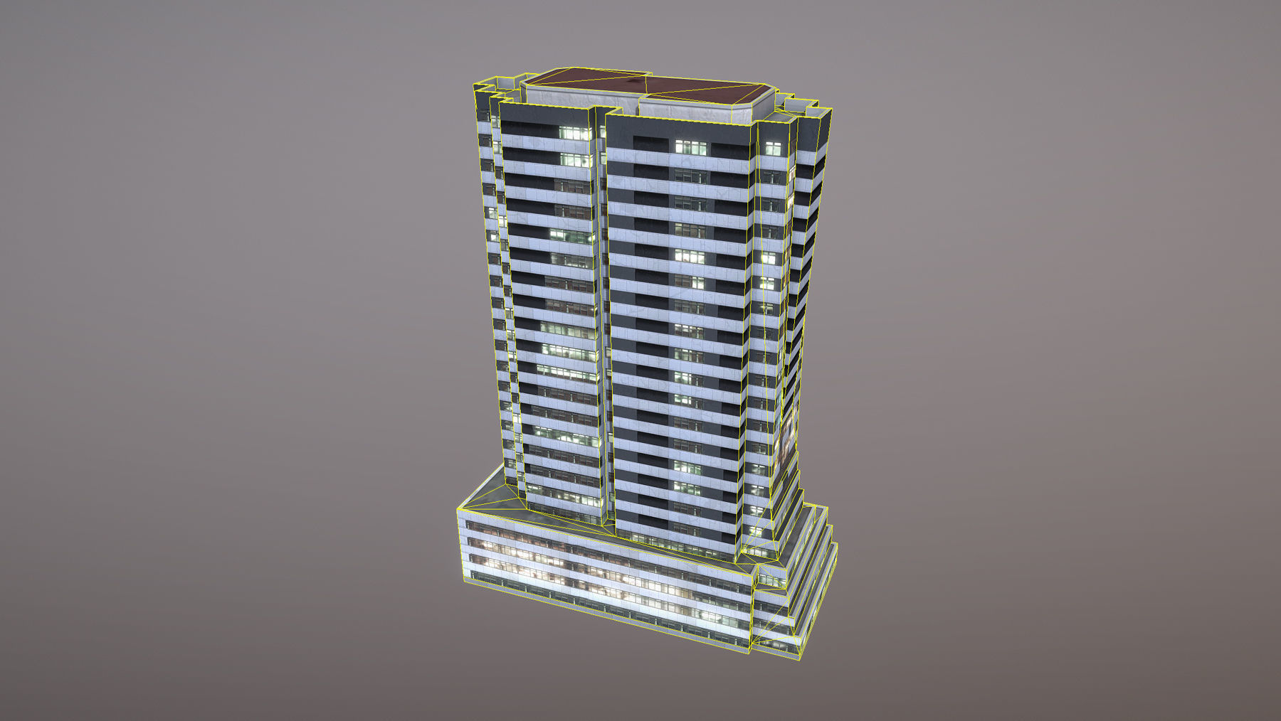 Building Erevan Avnik Low-poly 3D model_9