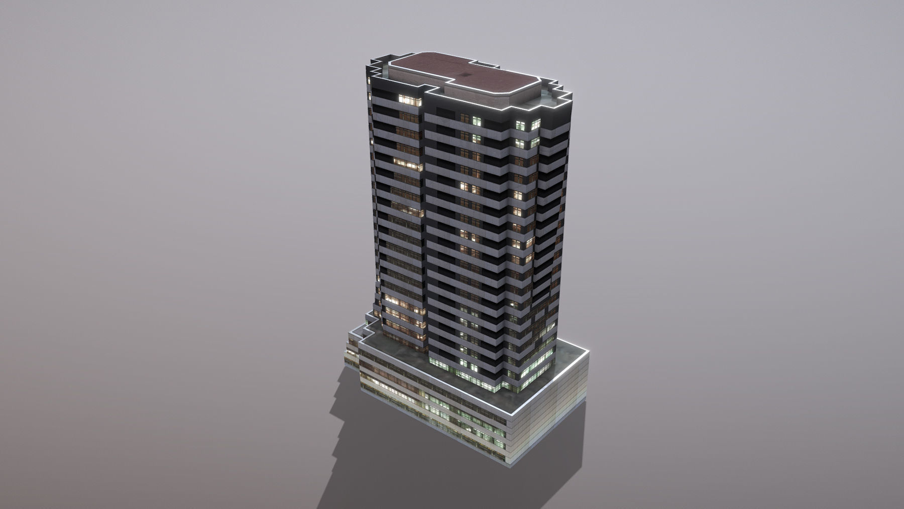 Building Erevan Avnik Low-poly 3D model_5
