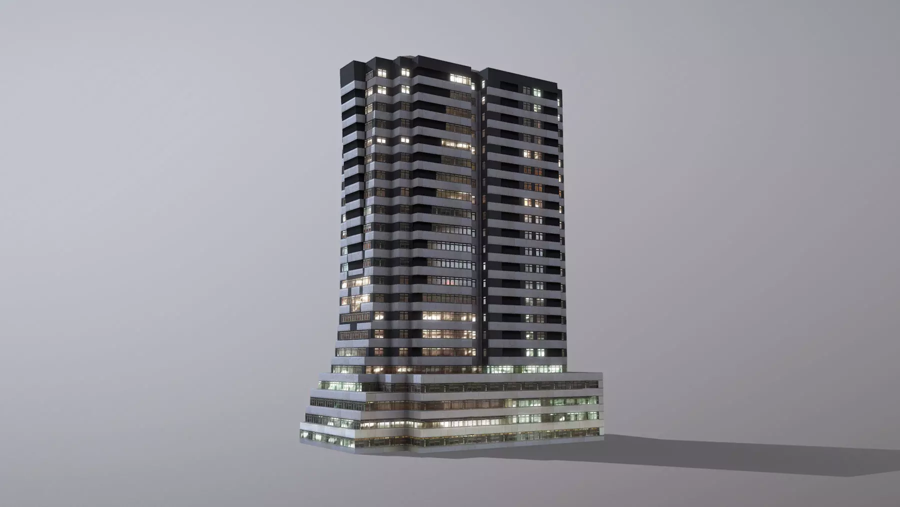 Building Erevan Avnik Low-poly 3D model_0