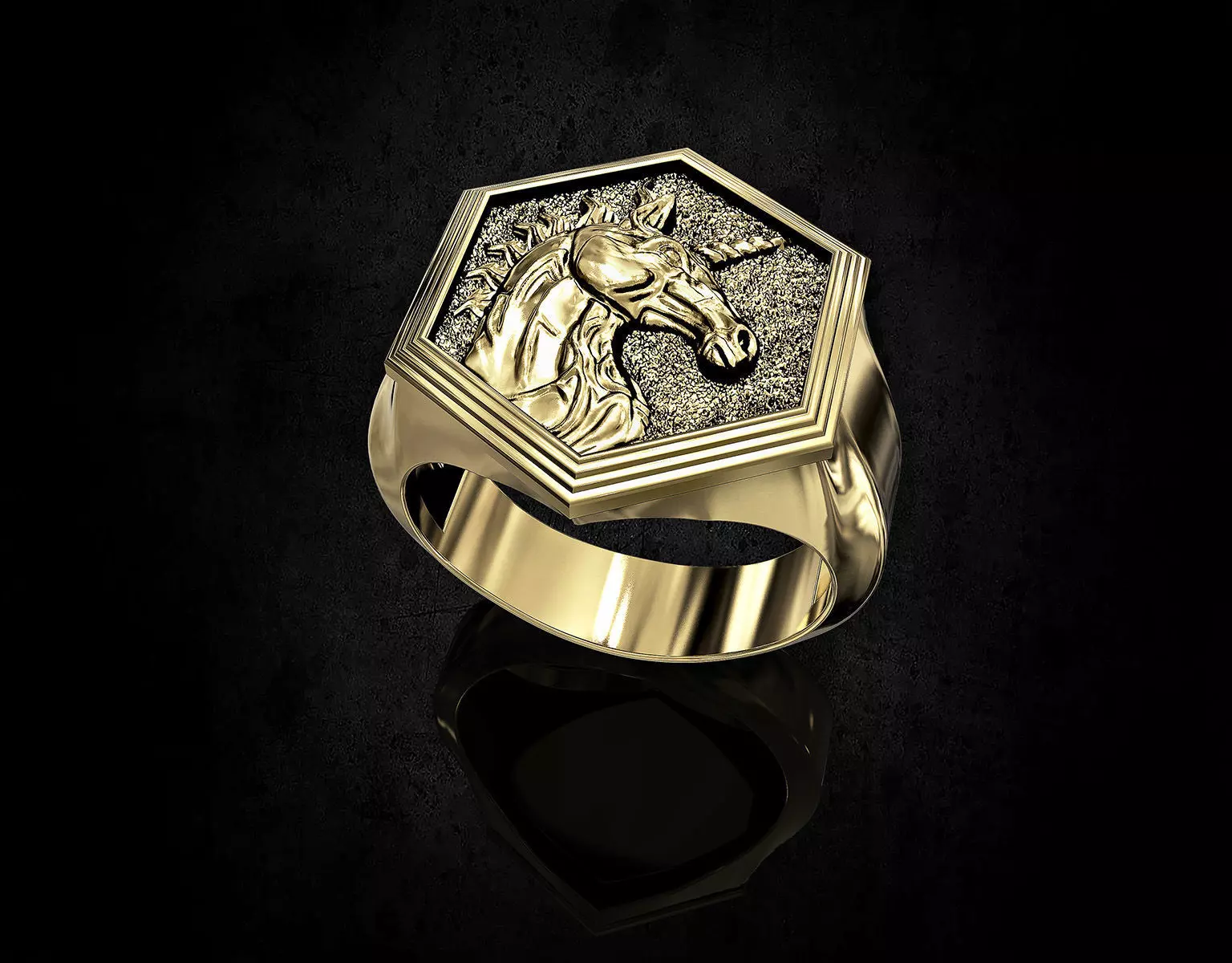 Unicorn Ring  3D print model_0