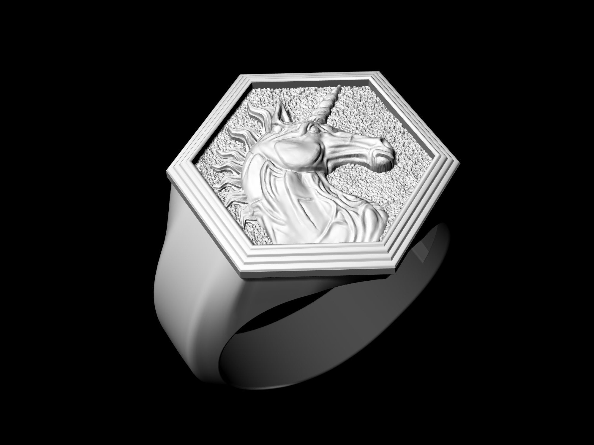 Unicorn Ring  3D print model_5