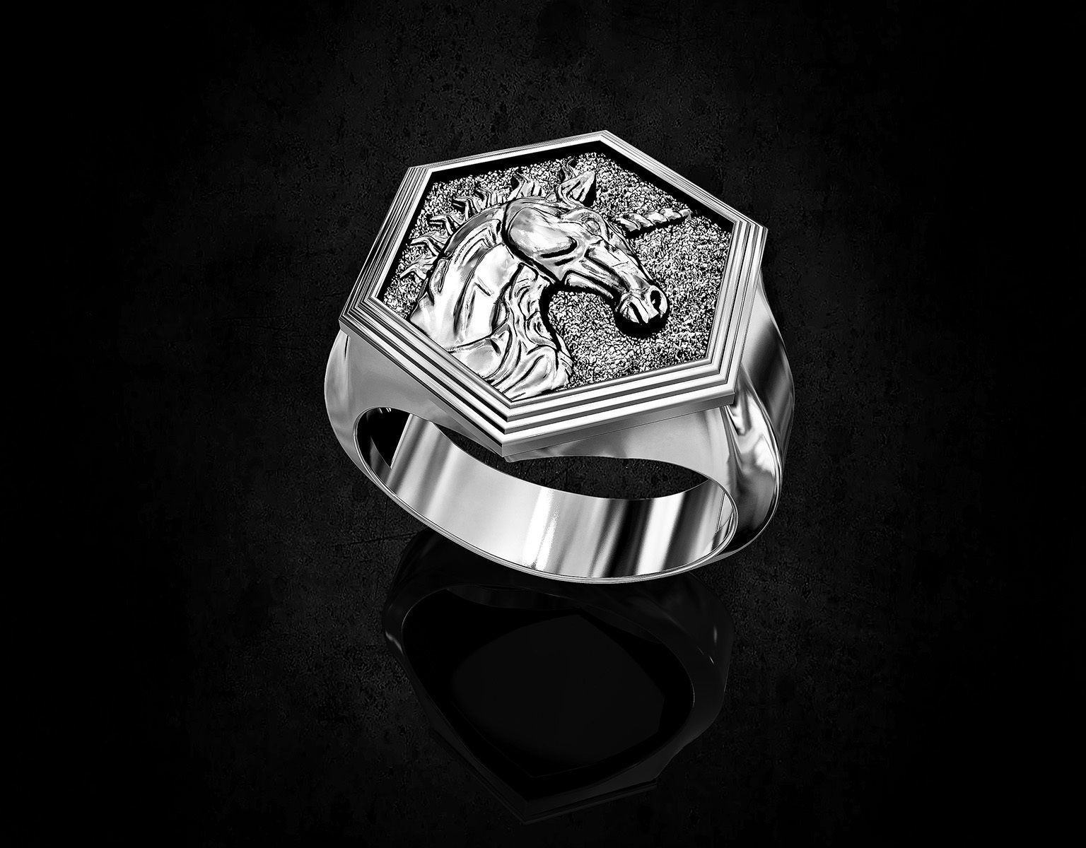 Unicorn Ring  3D print model_3