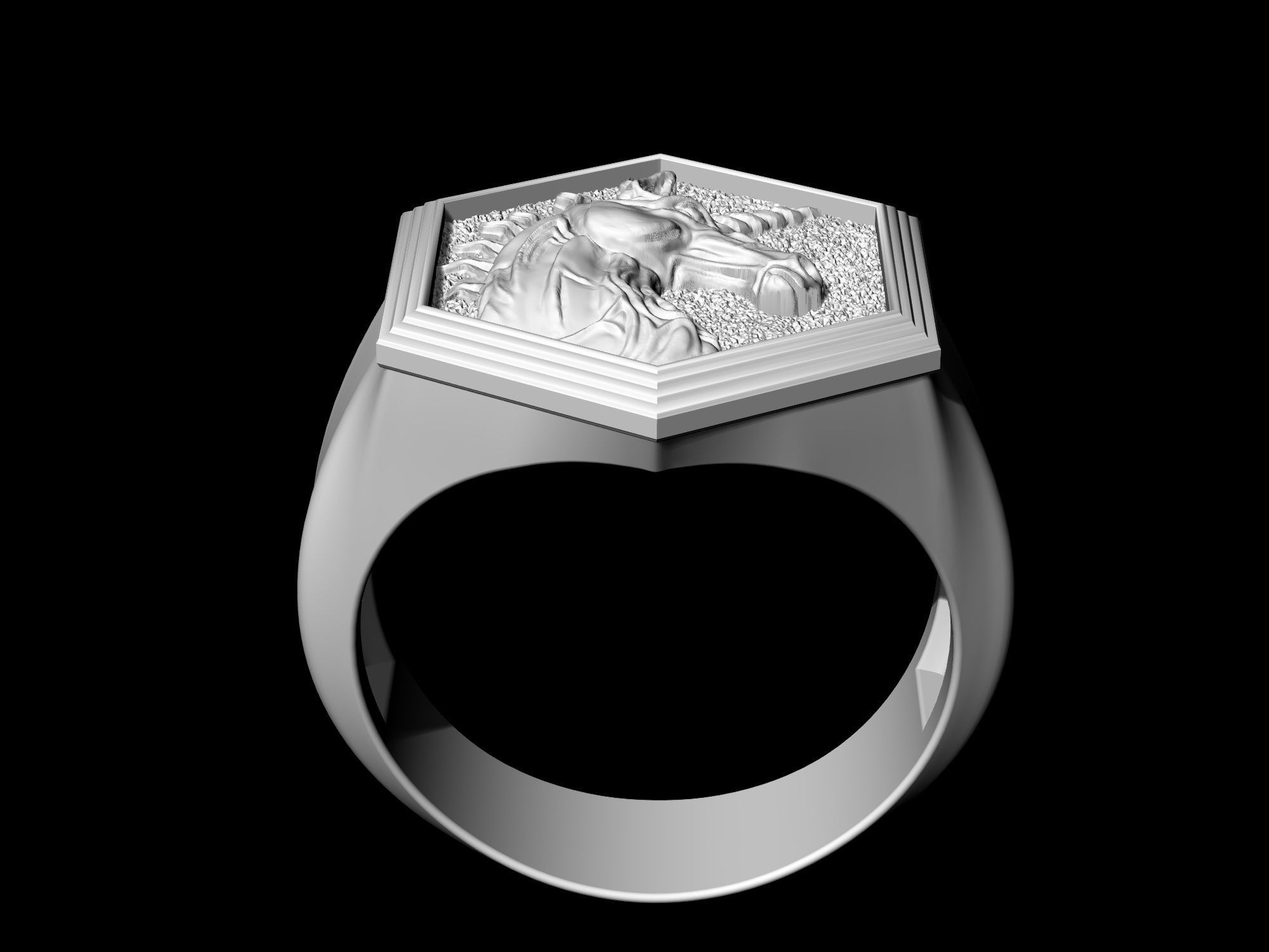 Unicorn Ring  3D print model_4