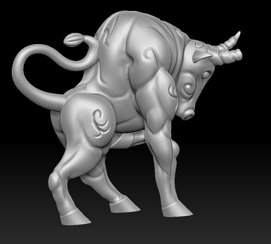 bull statue 3d print Free 3D print model_11