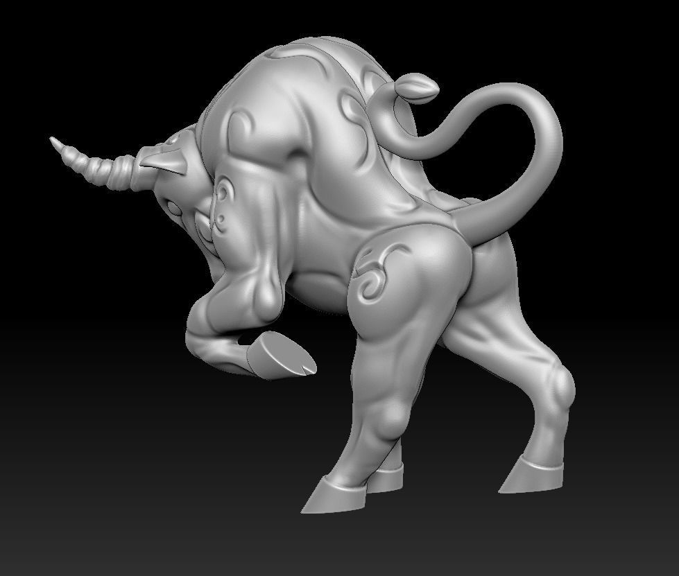 bull statue 3d print Free 3D print model_10
