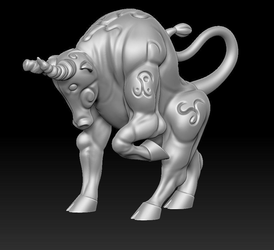 bull statue 3d print Free 3D print model_9