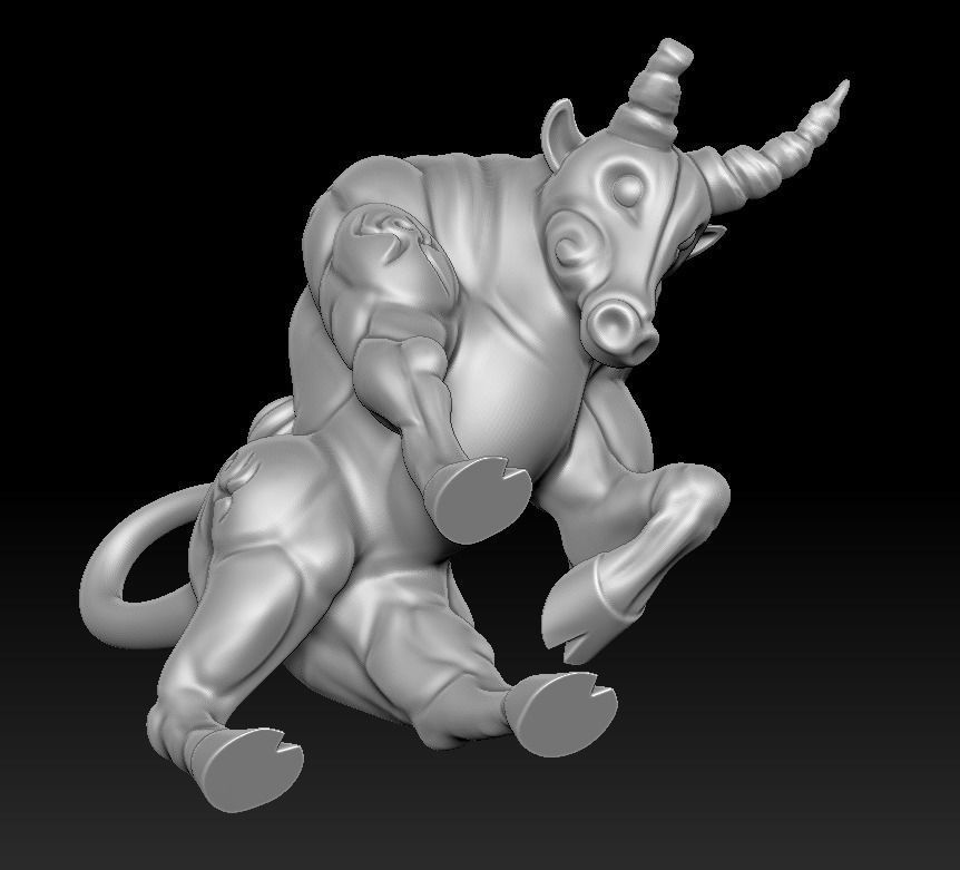 bull statue 3d print Free 3D print model_13