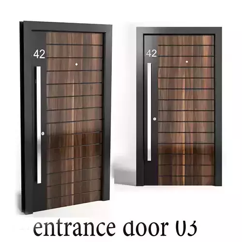 entrancedoor wooden door with number