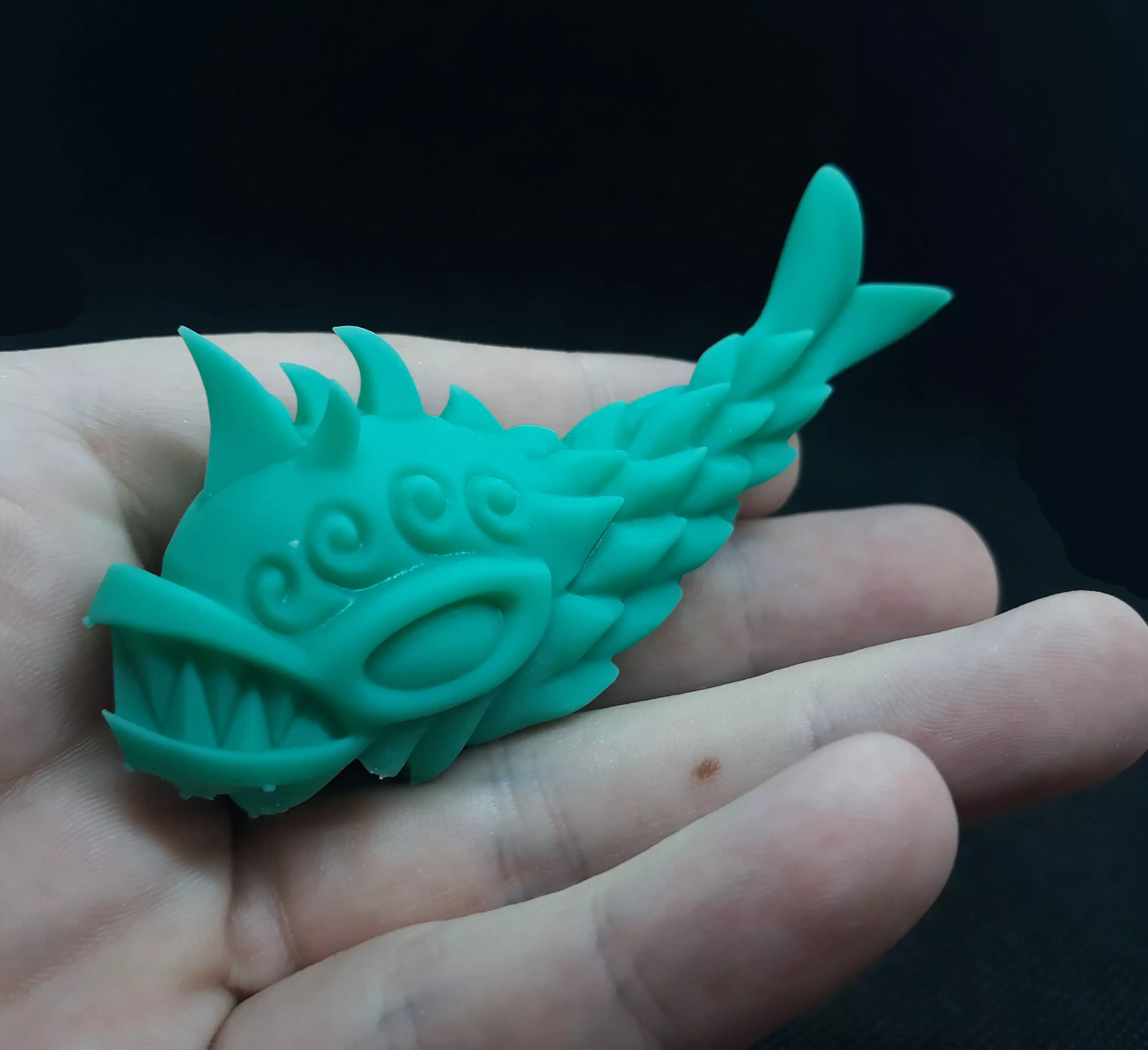 Angry fish 3d print Free 3D print model_0