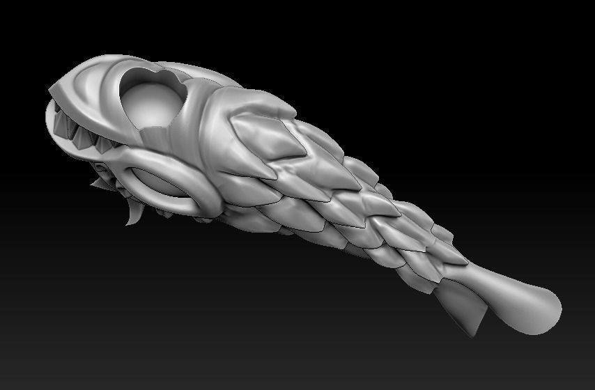 Angry fish 3d print Free 3D print model_11