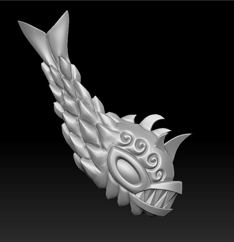 Angry fish 3d print Free 3D print model_8