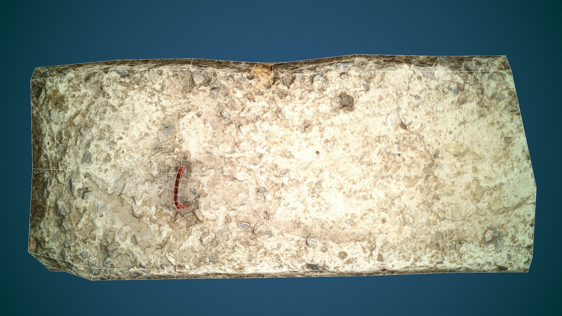 Concrete slab Low-poly 3D model_16