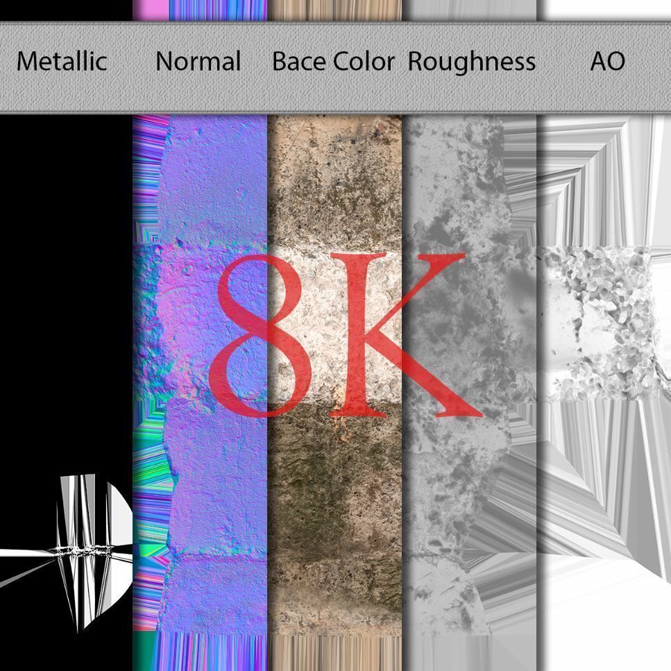 Concrete slab Low-poly 3D model_41