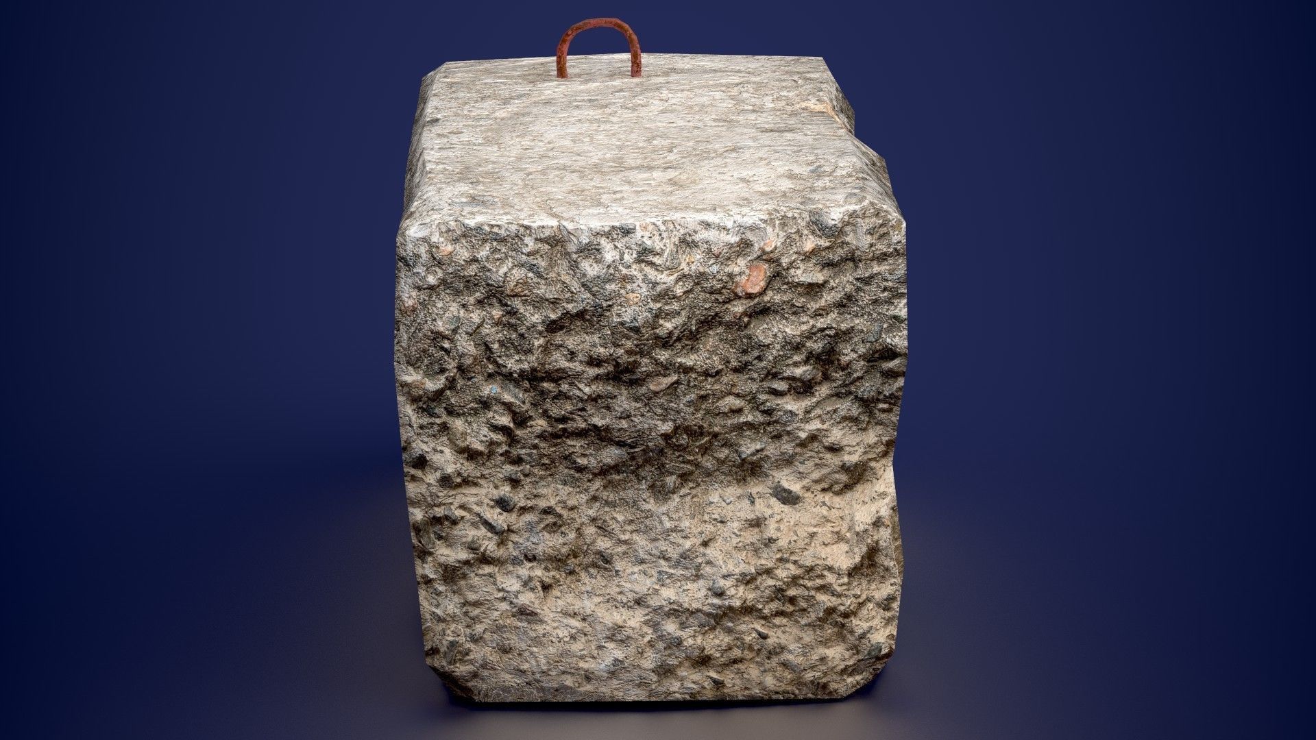 Concrete slab Low-poly 3D model_5