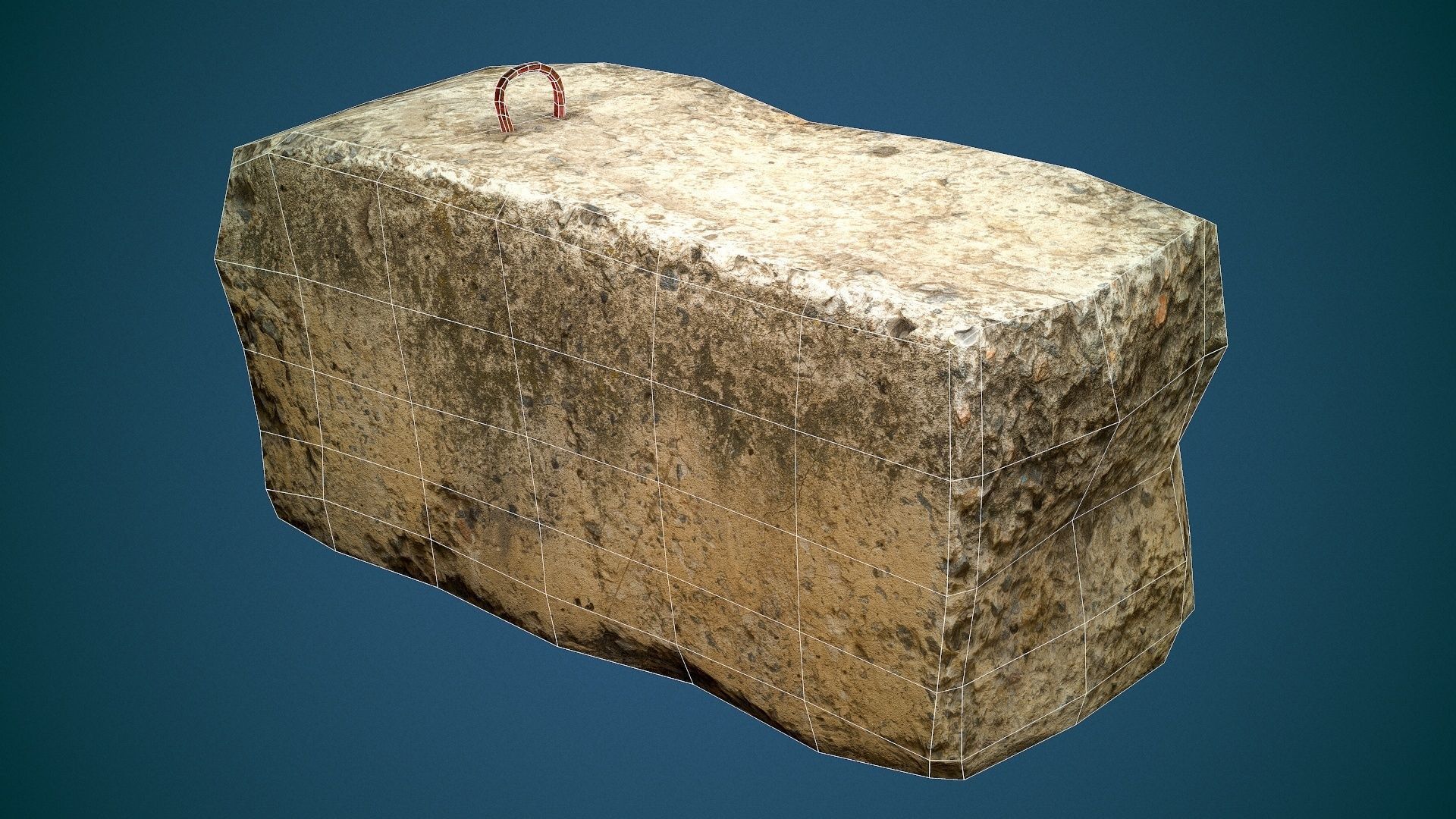 Concrete slab Low-poly 3D model_26