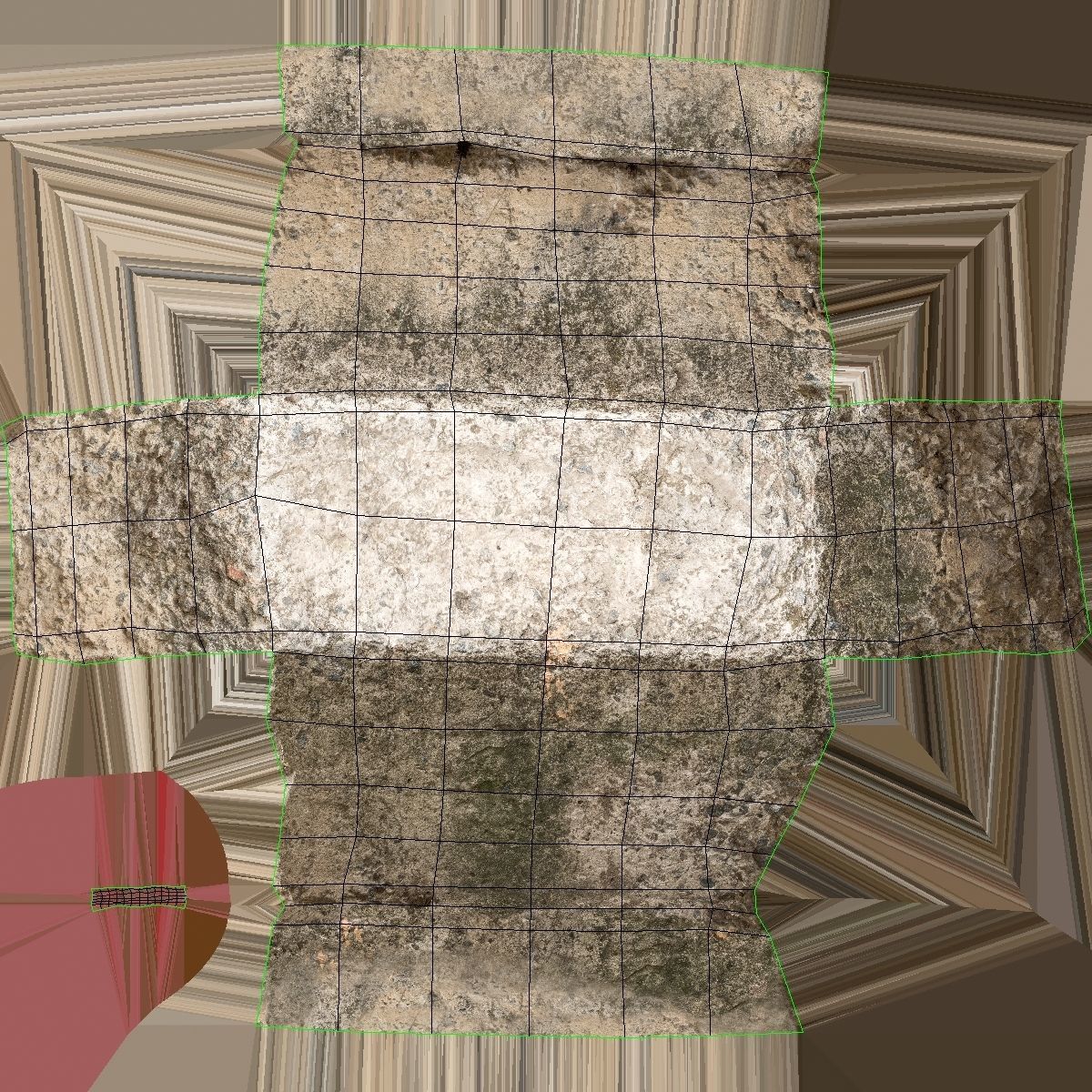 Concrete slab Low-poly 3D model_42