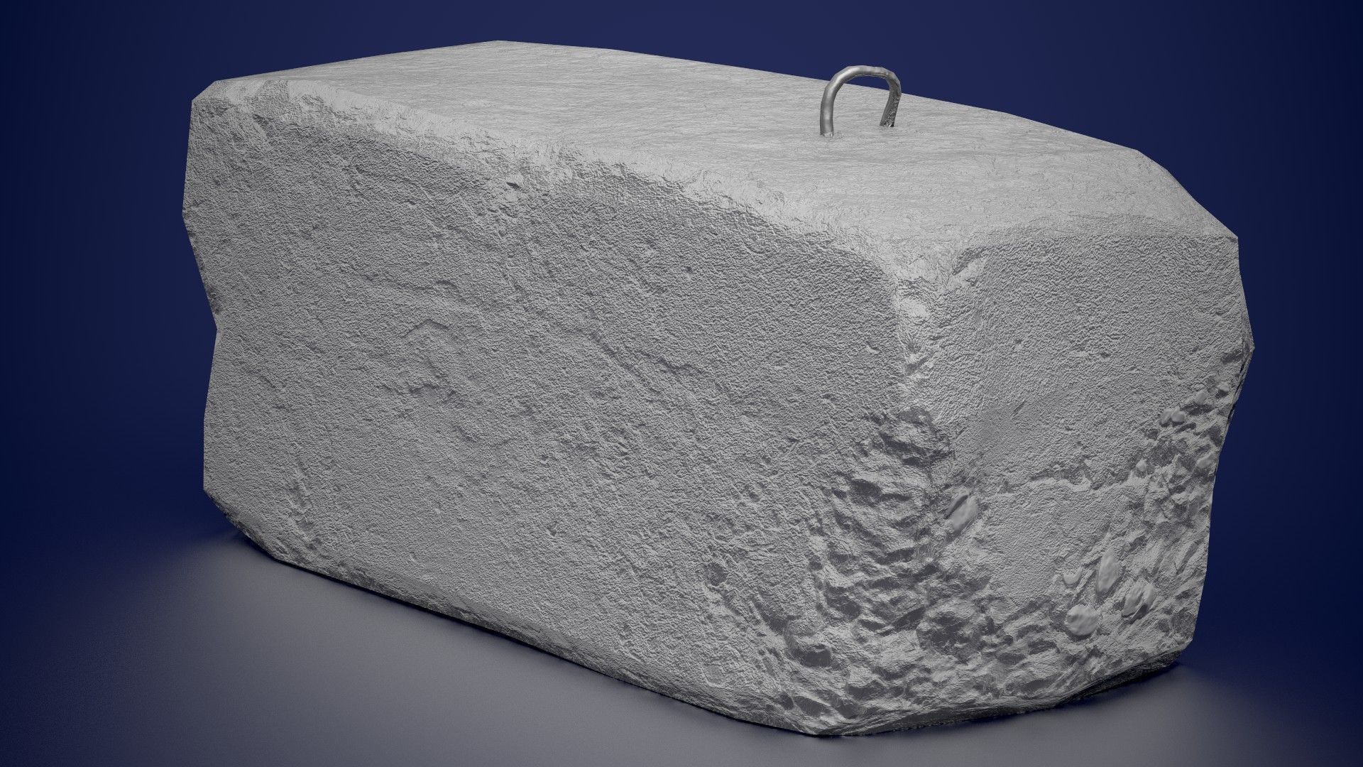 Concrete slab Low-poly 3D model_9