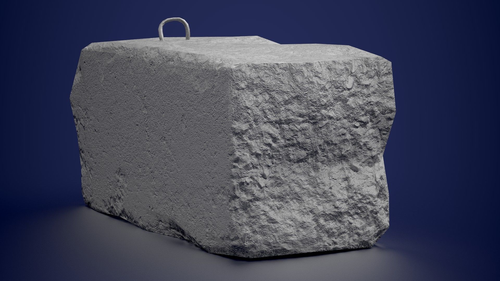 Concrete slab Low-poly 3D model_10