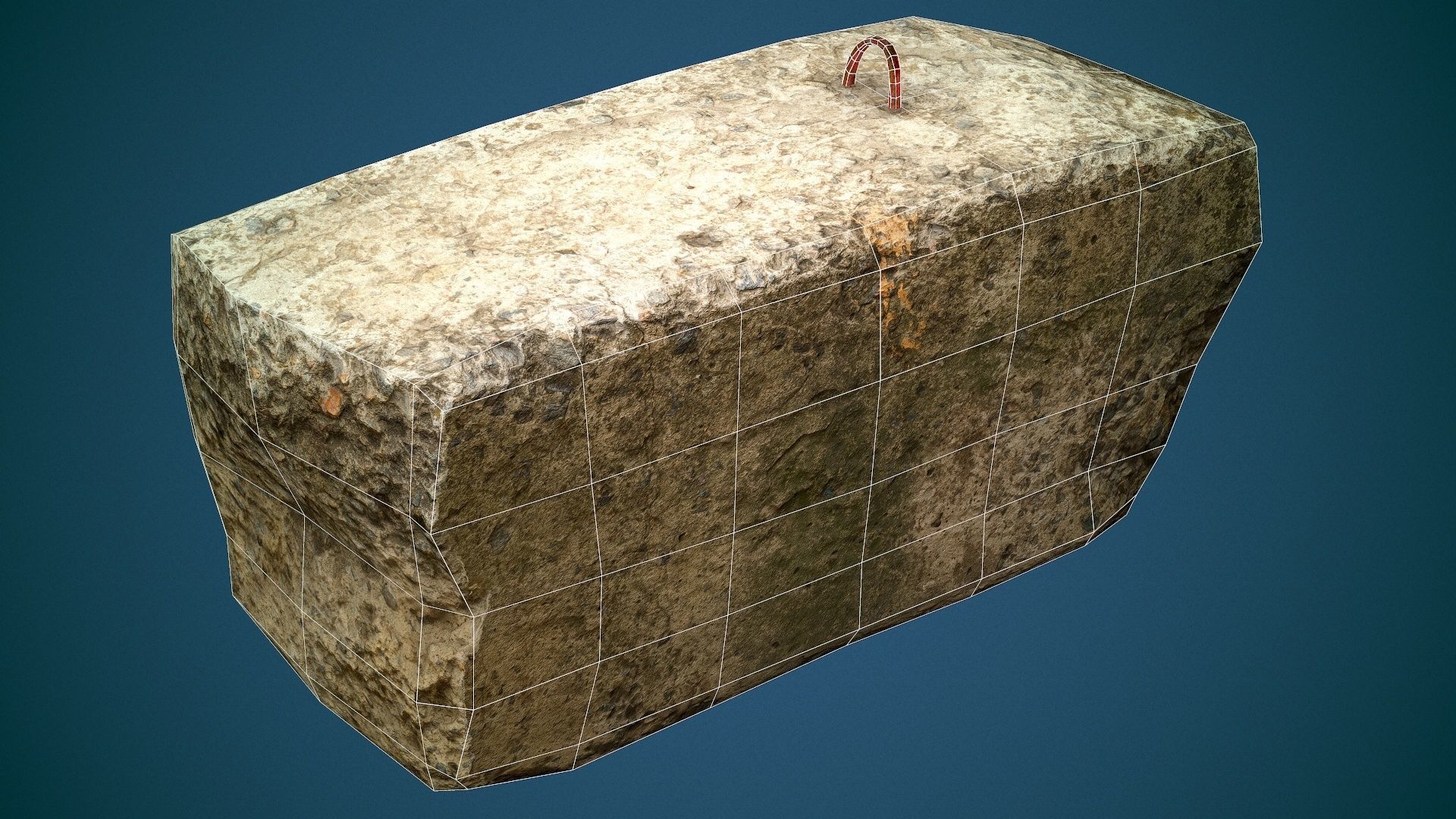 Concrete slab Low-poly 3D model_20