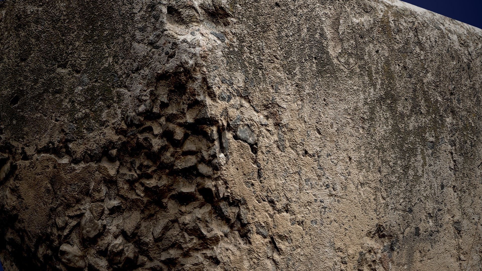 Concrete slab Low-poly 3D model_3