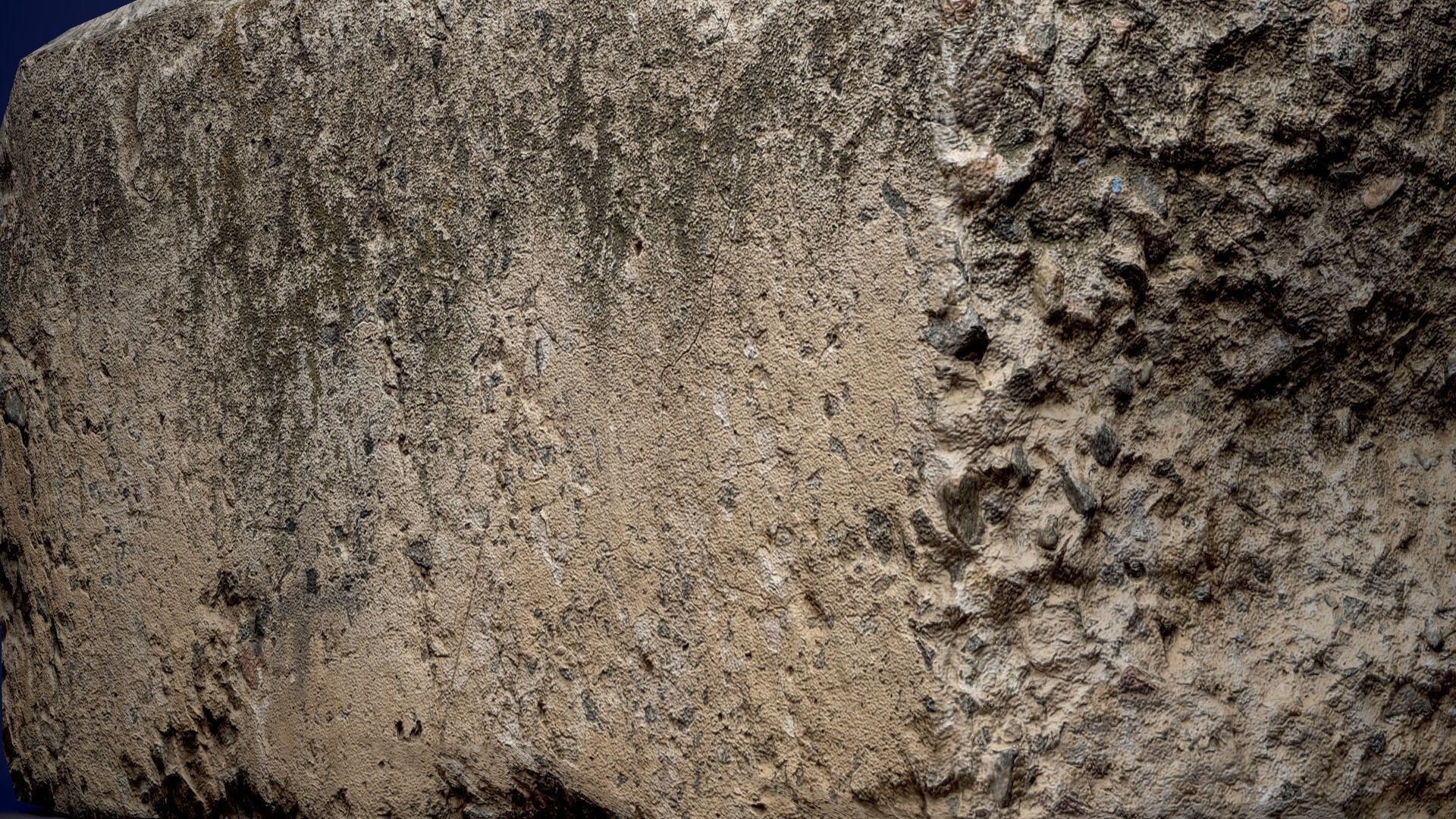 Concrete slab Low-poly 3D model_4