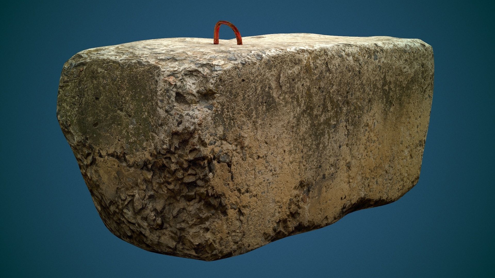 Concrete slab Low-poly 3D model_17