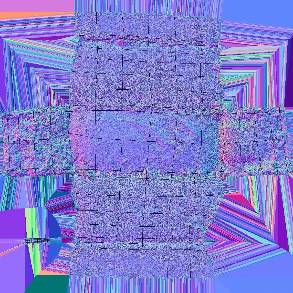 Concrete slab Low-poly 3D model_43